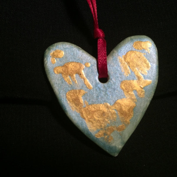 Porcelain Heart Necklace "Dazzle"
