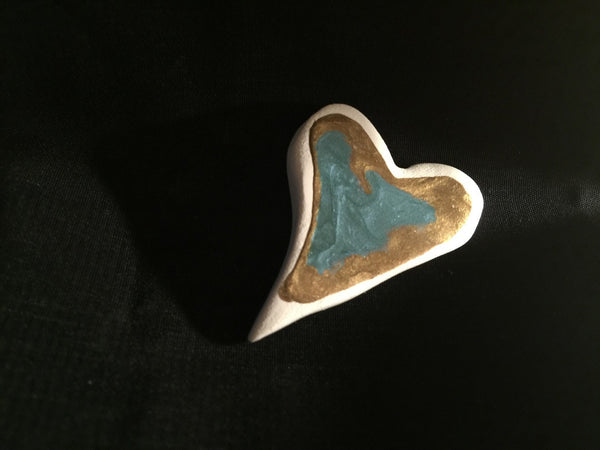 Porcelain Heart Necklace  "Camari"