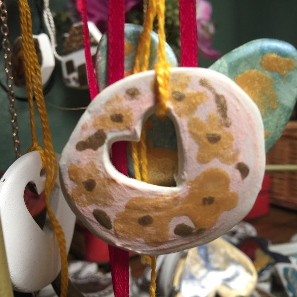 Porcelain Heart Necklace "Foxy"