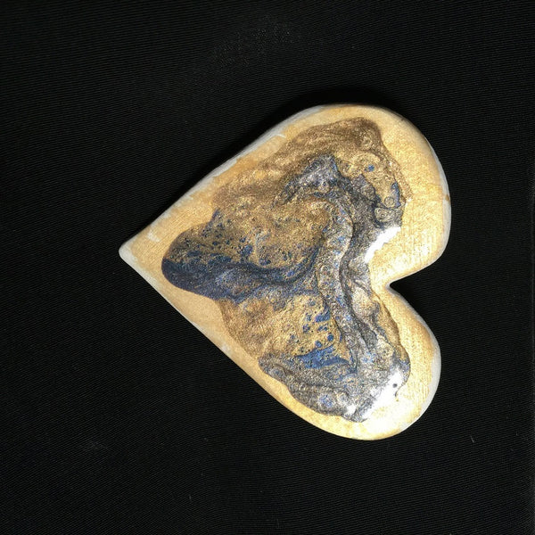Porcelain Heart Broach  "Nimah"