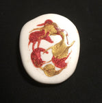 Porcelain Heart Broach  "Merritt"