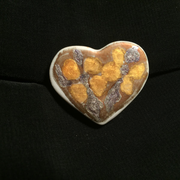 Porcelain Heart "Goldie"