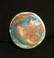 Porcelain Heart Broach  "Ophelia"