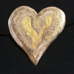 Porcelain Heart Broach  "Leona"