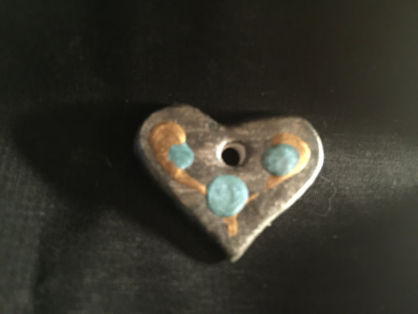 Porcelain Heart Necklace  "Calla"