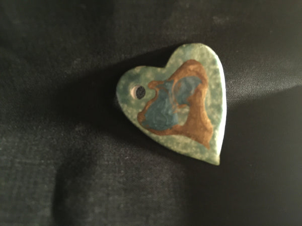 Porcelain Heart Necklace  "Brinley"