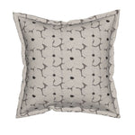 Aria Square Throw Pillow With Flange Detail, 19" X 19"