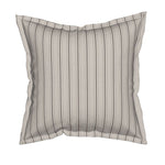 Aria Square Throw Pillow With Flange Detail, 19" X 19"