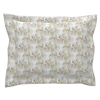 Grassy Pillow Sham with Flanged Detail