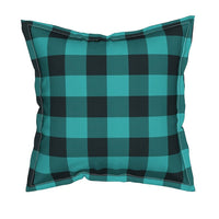 Cleo Square Throw Pillow With Flange Detail, 19" X 19"