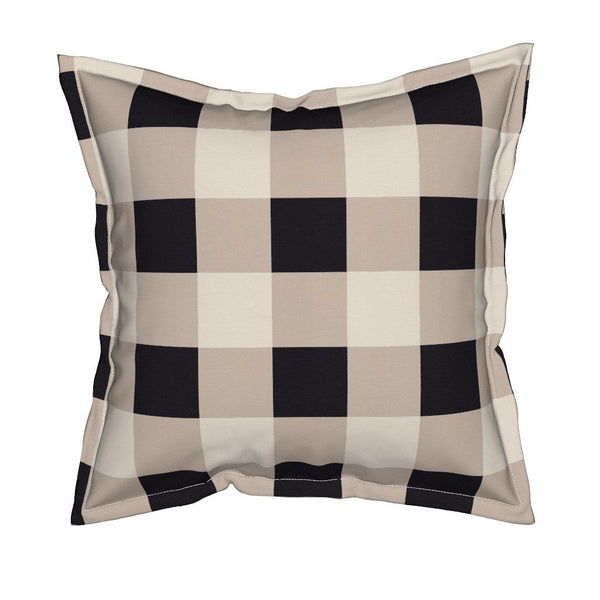 Mia Square Throw Pillow With Flange Detail, 19" X 19"