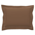 Gold Rose Pillow Sham with Flanged Detail