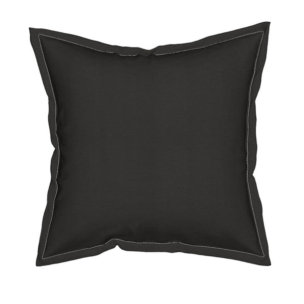 Aria Square Throw Pillow With Flange Detail, 19" X 19"