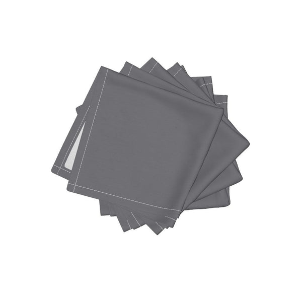 Smooth Cloth Cocktail Napkins (Set of 4)