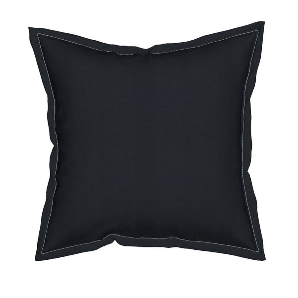 Belle Square Throw Pillow With Flange Detail, 19" X 19"