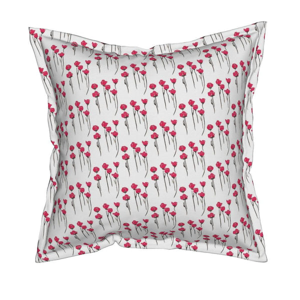 Princess Square Throw Pillow With Flange Detail, 19" X 19"