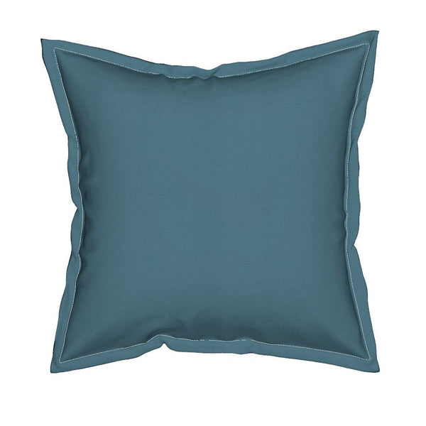 Emma Square Throw Pillow With Flange Detail, 19" X 19"