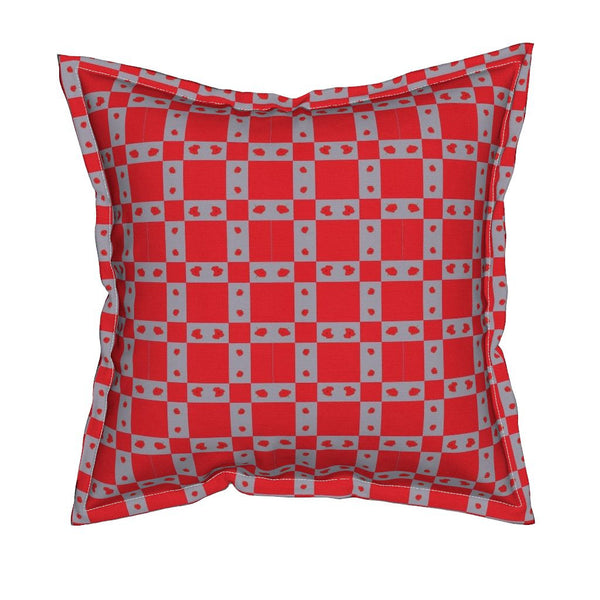 Annabel Square Throw Pillow With Flange Detail, 19" X 19"
