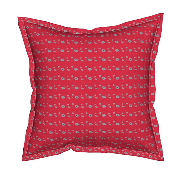 Annabel Square Throw Pillow With Flange Detail, 19" X 19"